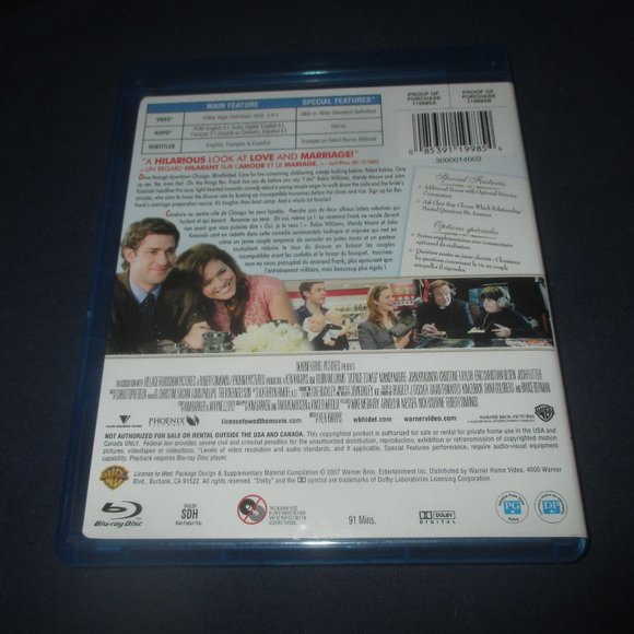 License To Wed (Blu-ray Disc, 2007, Canadian) - Picture 3 of 3